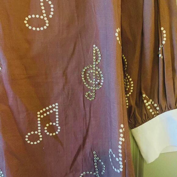 Vintage Desert Sun Brand Nashville Rhinestone Music Note Western Mini Dress Larg - Picture 3 of 4